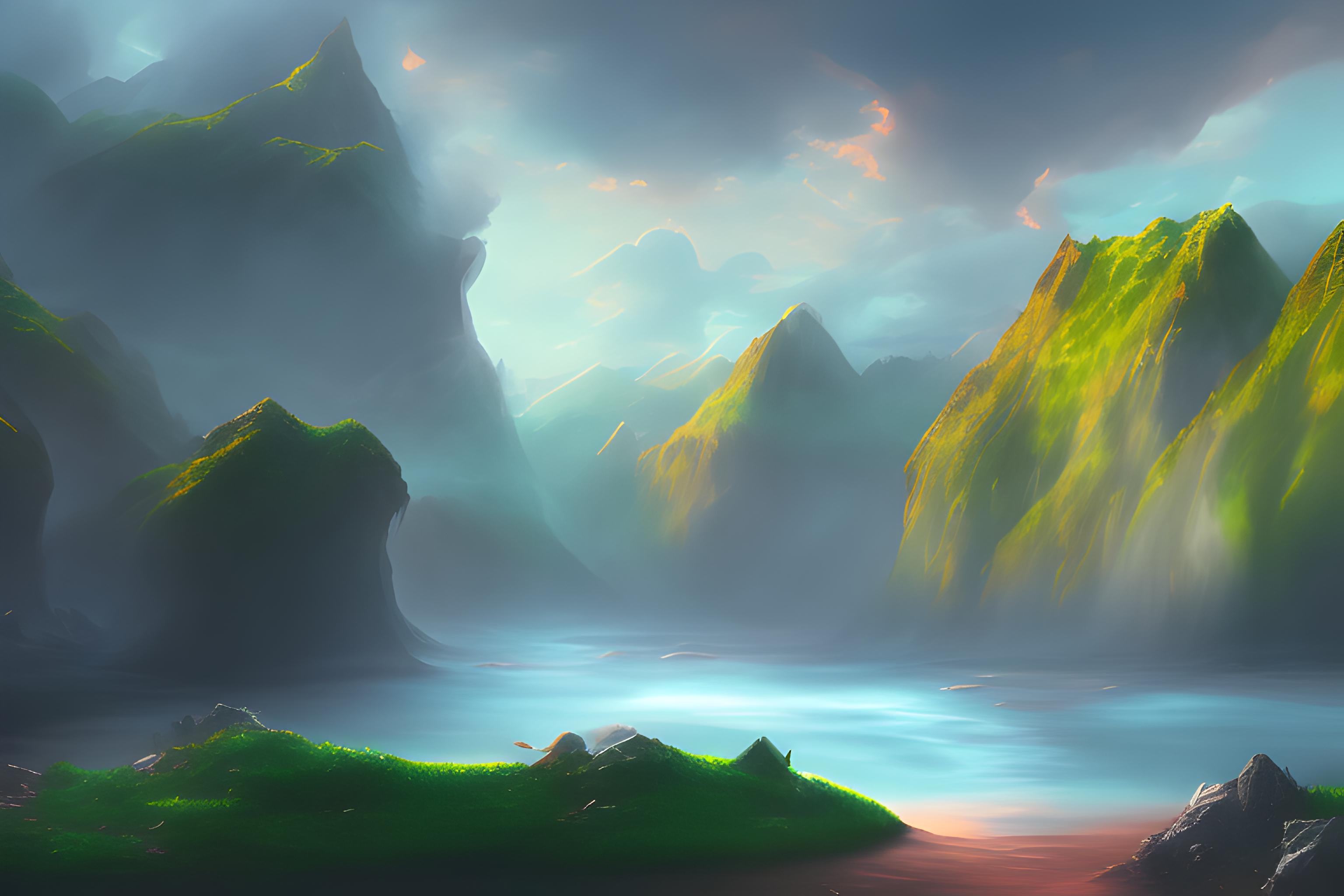 Paisaje con resolucion 4k con tonos azules calidos
